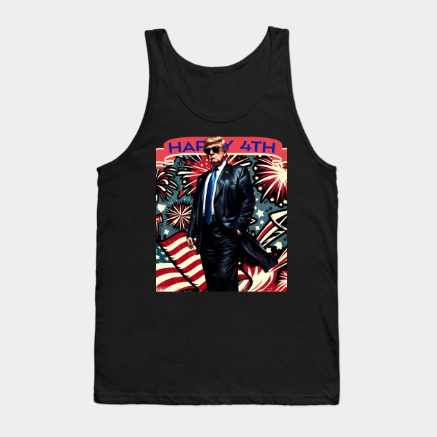 Trump'S Fireworks Spectacle Celebrating The 4Th Tank Top by KimonoKaleidoscope